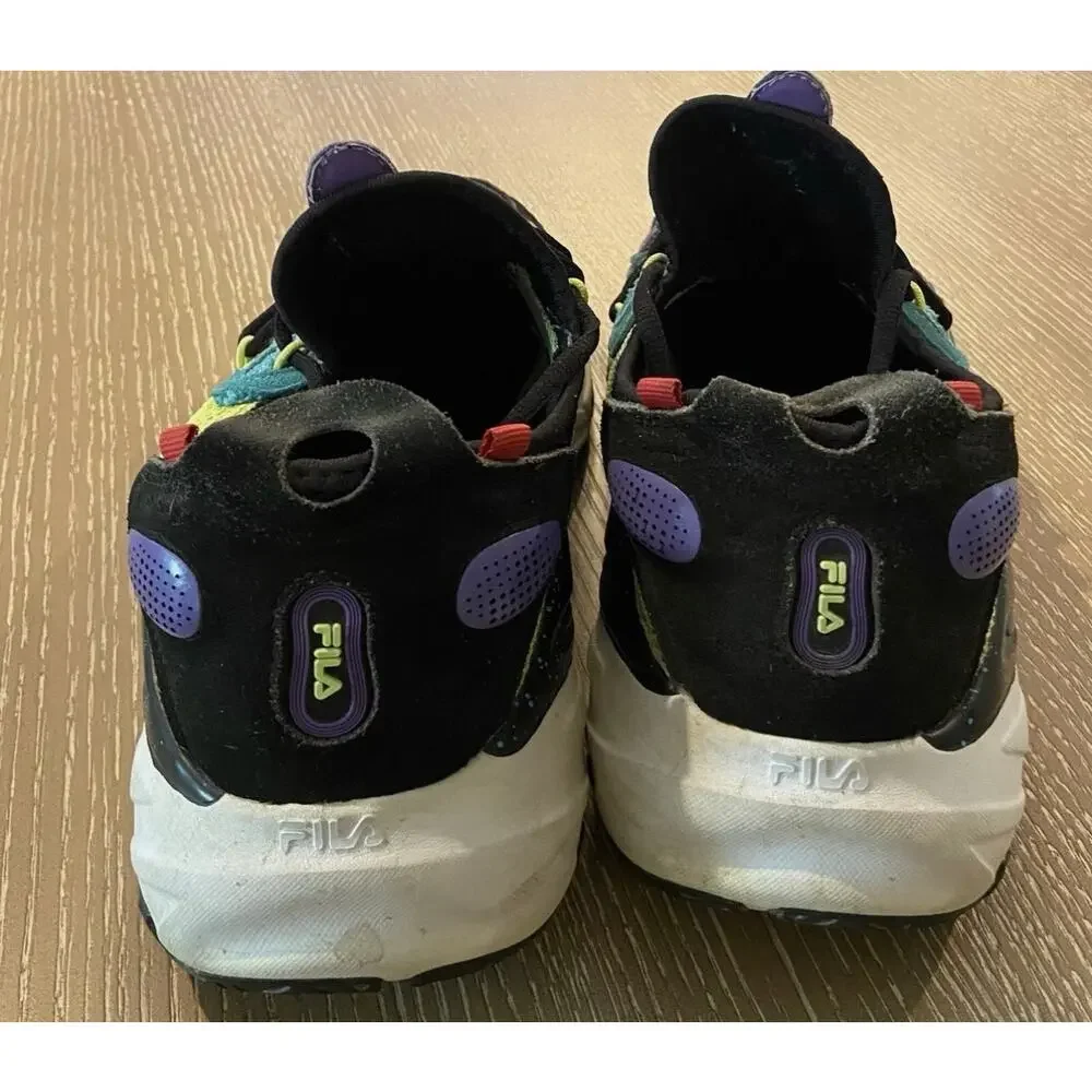 Fila Ray Tracer Evo 2 Ludi Mens Shoes 11.5 Black Yellow Purple Sneakers Lace Up - Picture 6 of 7